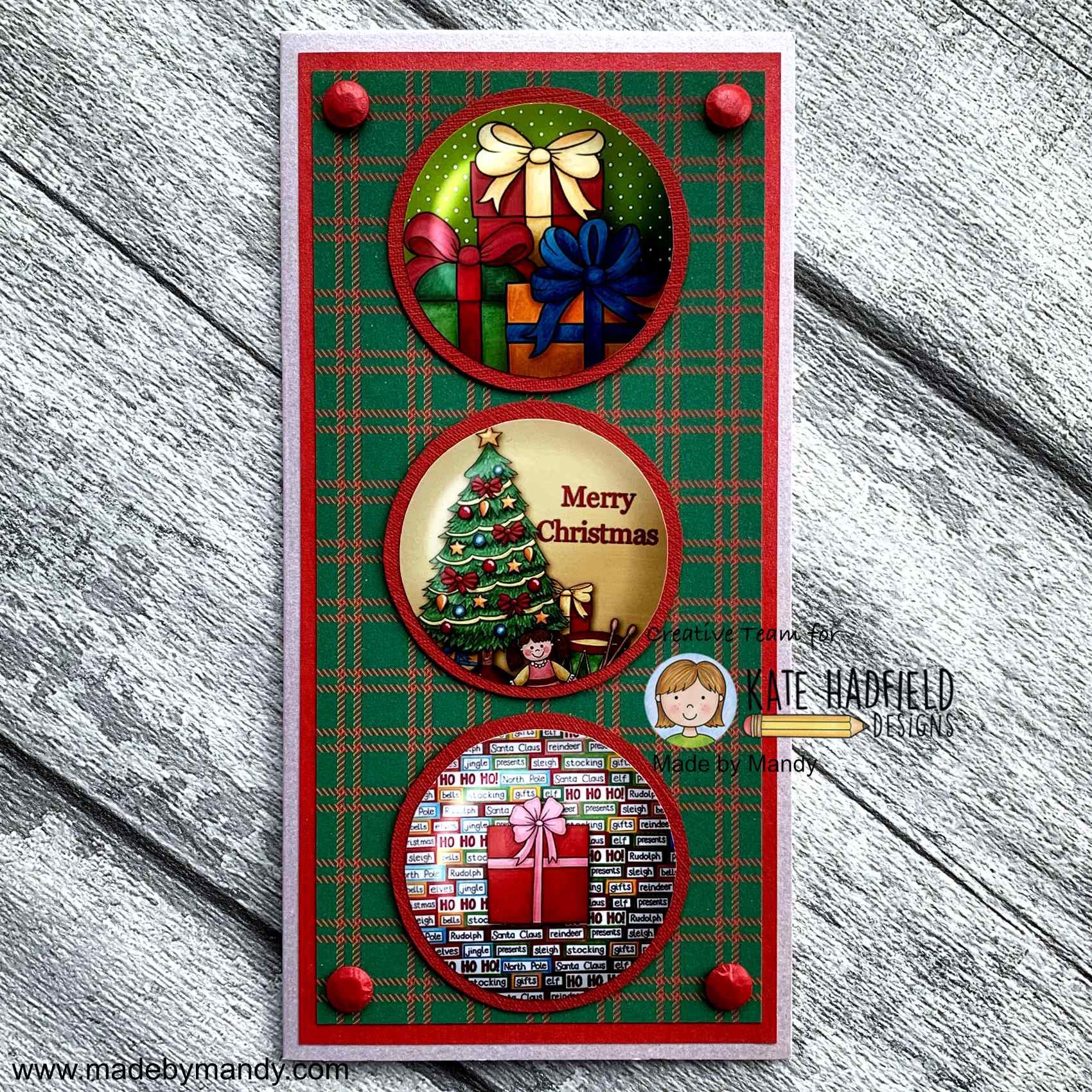 Christmas Brads Trio by Made By Mandy Christmas Brads Trio